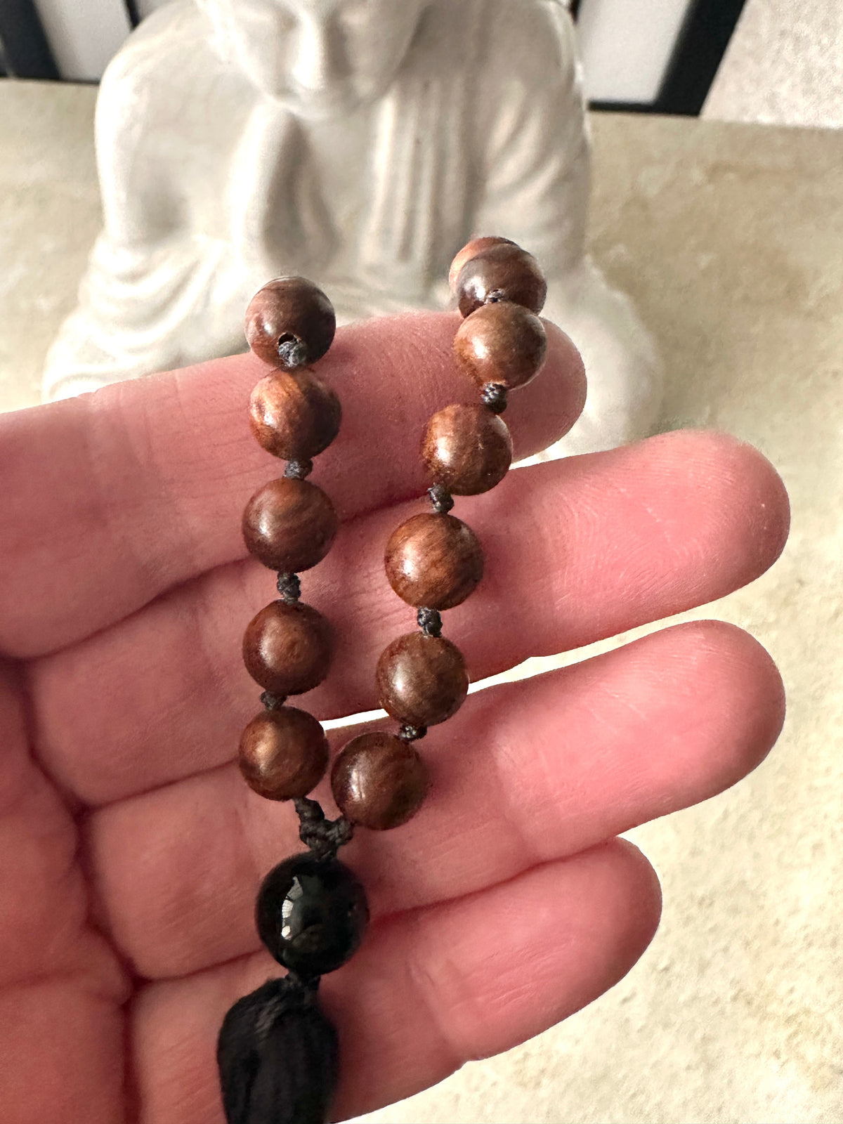 Pocket Wrist Mala | 27 Bead Rosewood Mini Mala Bracelet