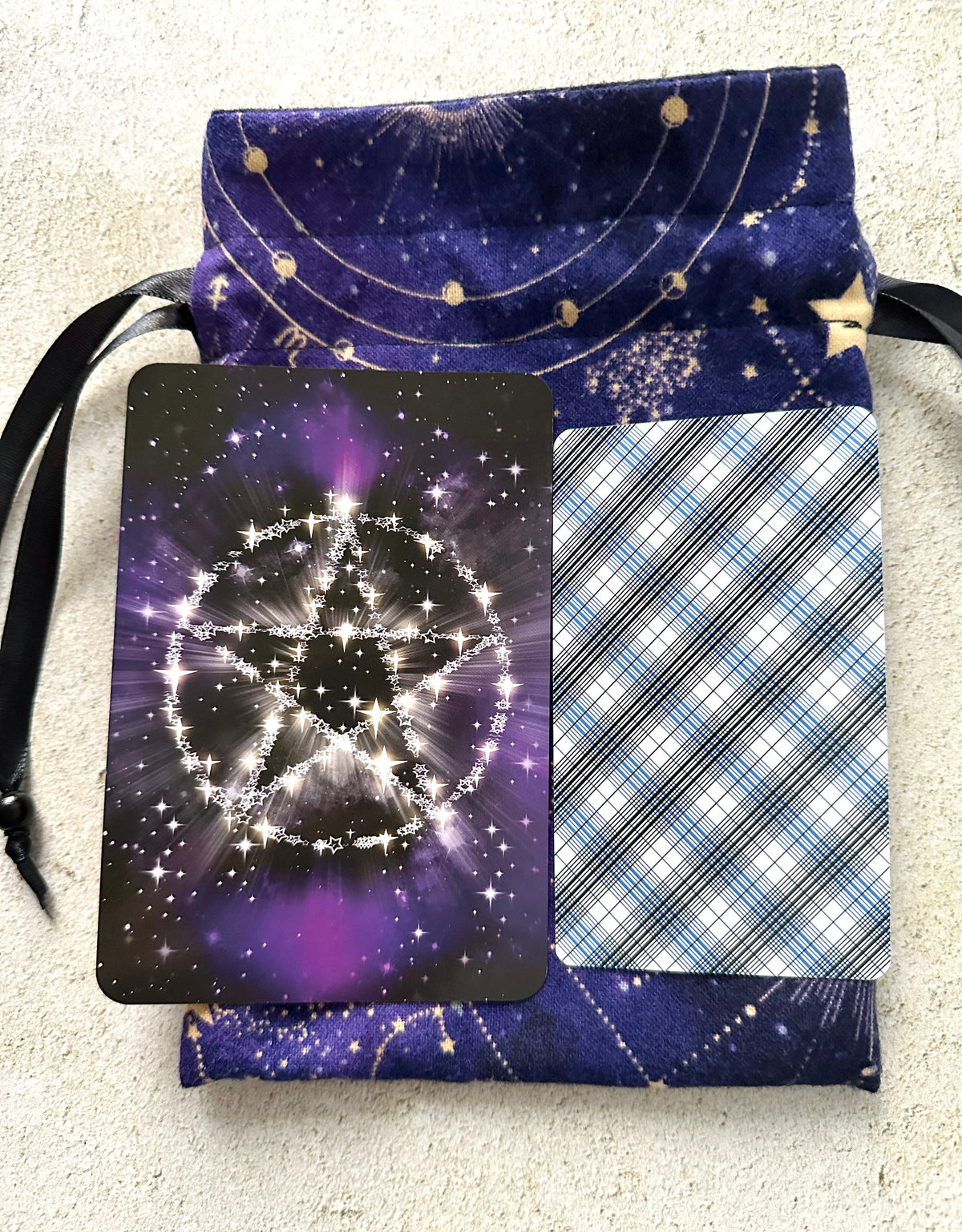 Purple Constellation Tarot Card Bag – Witchy Gift for Tarot Readers & Astrology Lovers