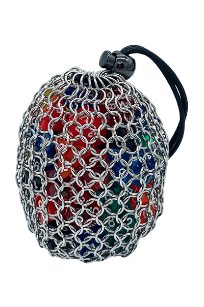 Chainmail DND Dice Bag – Handmade Metal Medieval Dice Pouch for D&D RPG