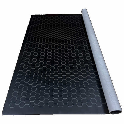 Chessex Reversible Megamat – Black & Grey 1" Hexes (34½ x 48 inches)