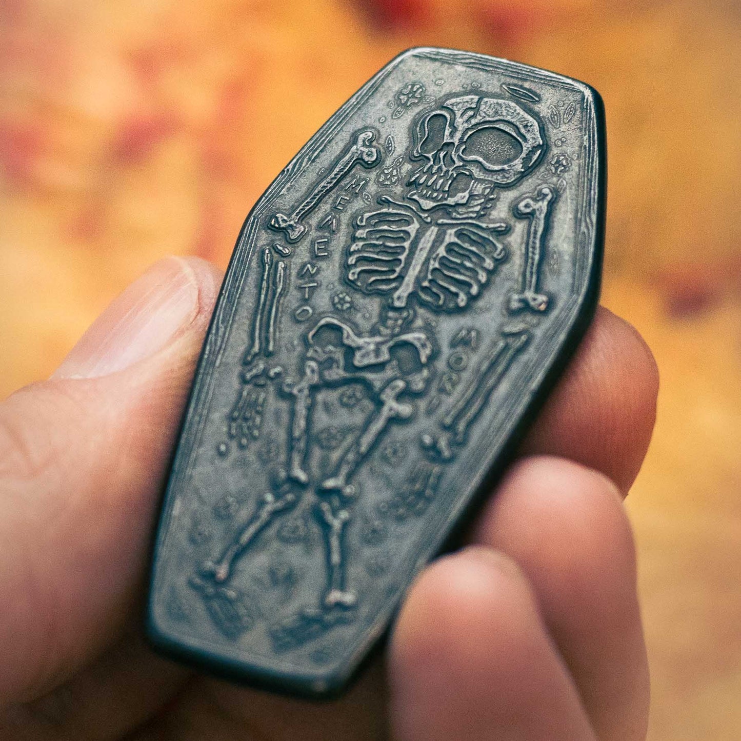 Coffin Memento Mori Memento Vivere in Blackened Copper