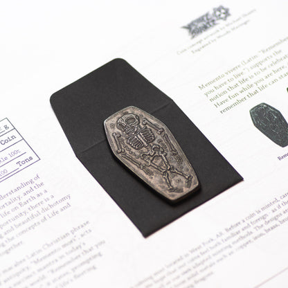 Coffin Memento Mori Memento Vivere in Blackened Copper