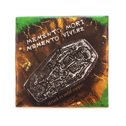Coffin Memento Mori Memento Vivere in Blackened Copper