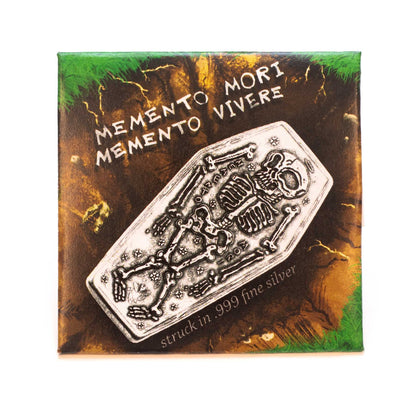 Coffin Memento Mori Memento Vivere in .999 Fine Silver