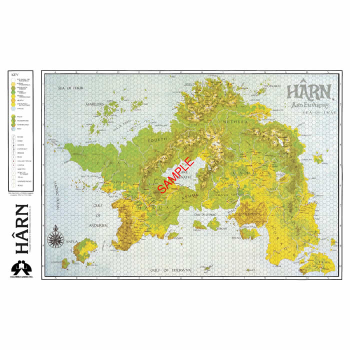 COL5001AF Harnworld Map Harn RPG Map Columbia Games