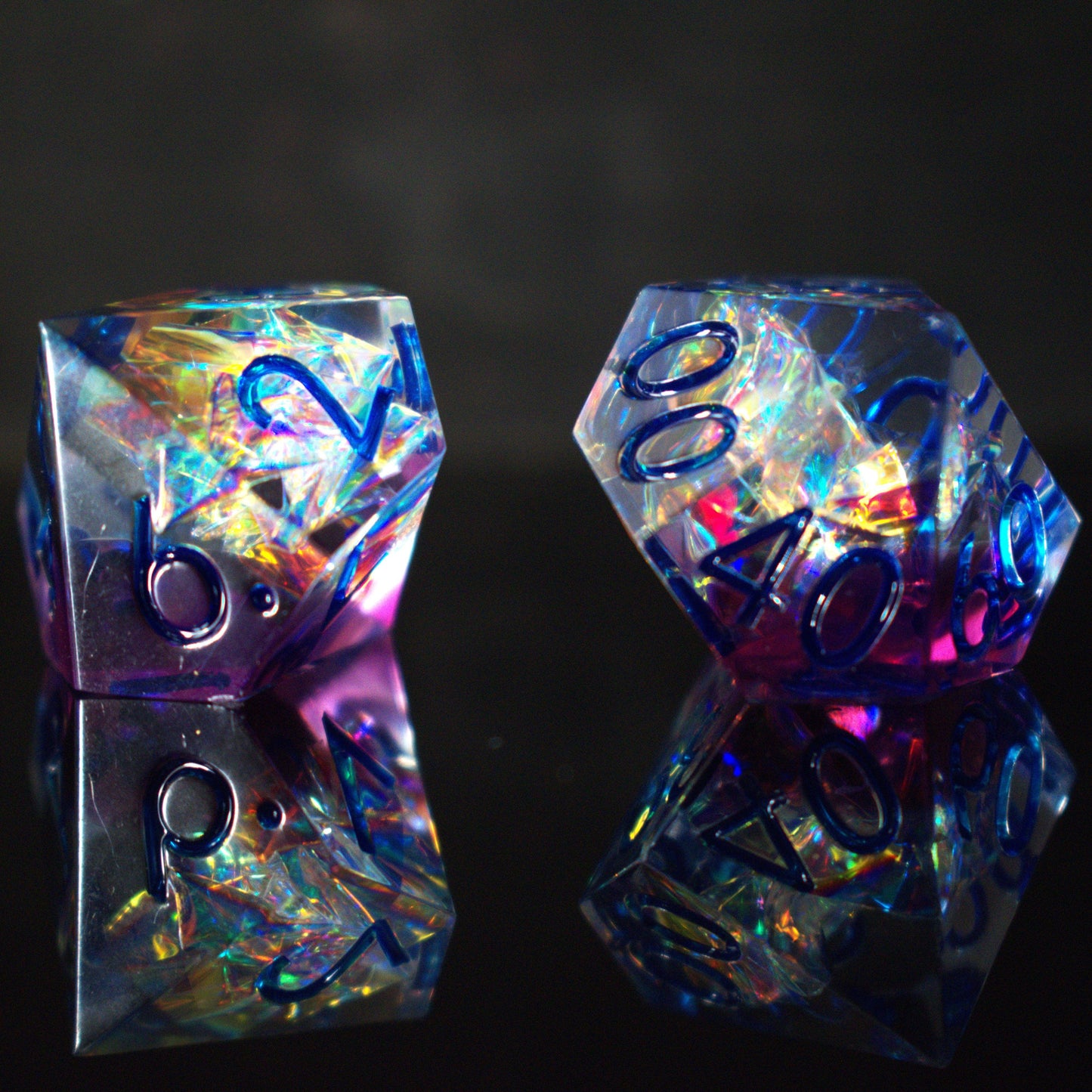 Eldritch Blast Sharp-Edged Resin Dice Set – 7-Piece Polyhedral RPG Dice