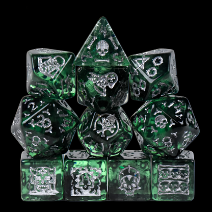 Crypt of the Necromancer Dice Set | Dark D&D Dice by Revenant Foundry