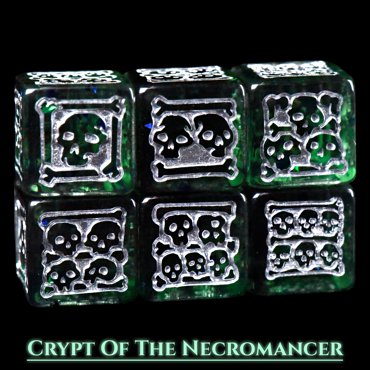 Crypt of the Necromancer Dice Set | Dark D&D Dice by Revenant Foundry