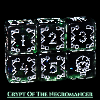 Crypt of the Necromancer Dice Set | Dark D&D Dice by Revenant Foundry