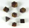 CYC02060 Tiger Eye Dwarven Stone 14mm Polyedral Dice Sets (7) Crystal Caste