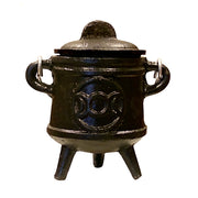 Cast Iron Cauldron - Triple Moon 4.5"