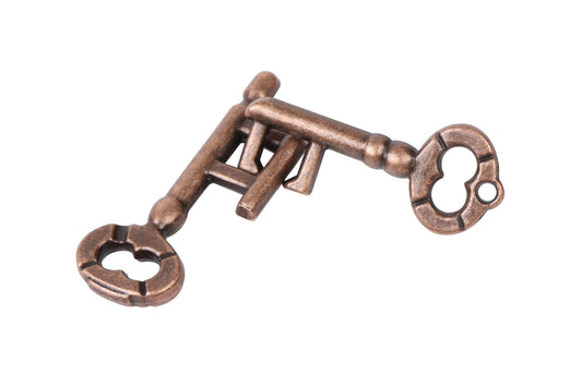 Cast Two Keys Puzzle – Stainless Steel Disentanglement Brain Teaser for Beginners