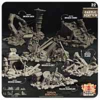 3D Printed Cast n Play Castle Scatter The Lost Castle Terrain Set 28mm 32mm D&D