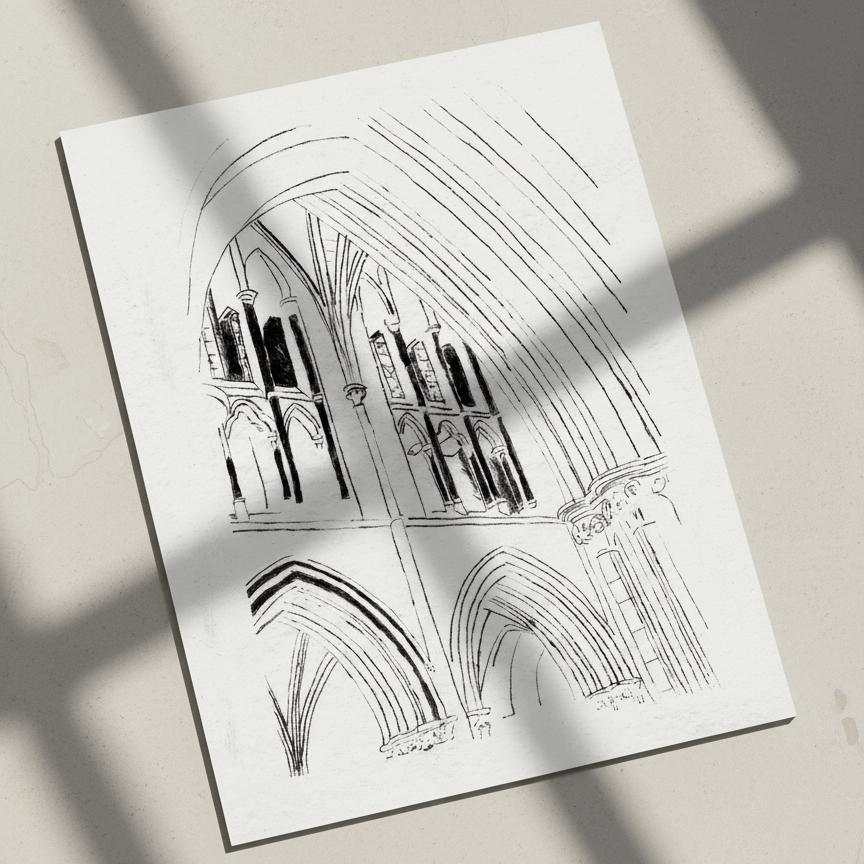 Christ Church Cathedral Dublin Stone Arches Art Print