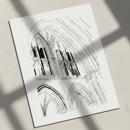 Christ Church Cathedral Dublin Stone Arches Art Print