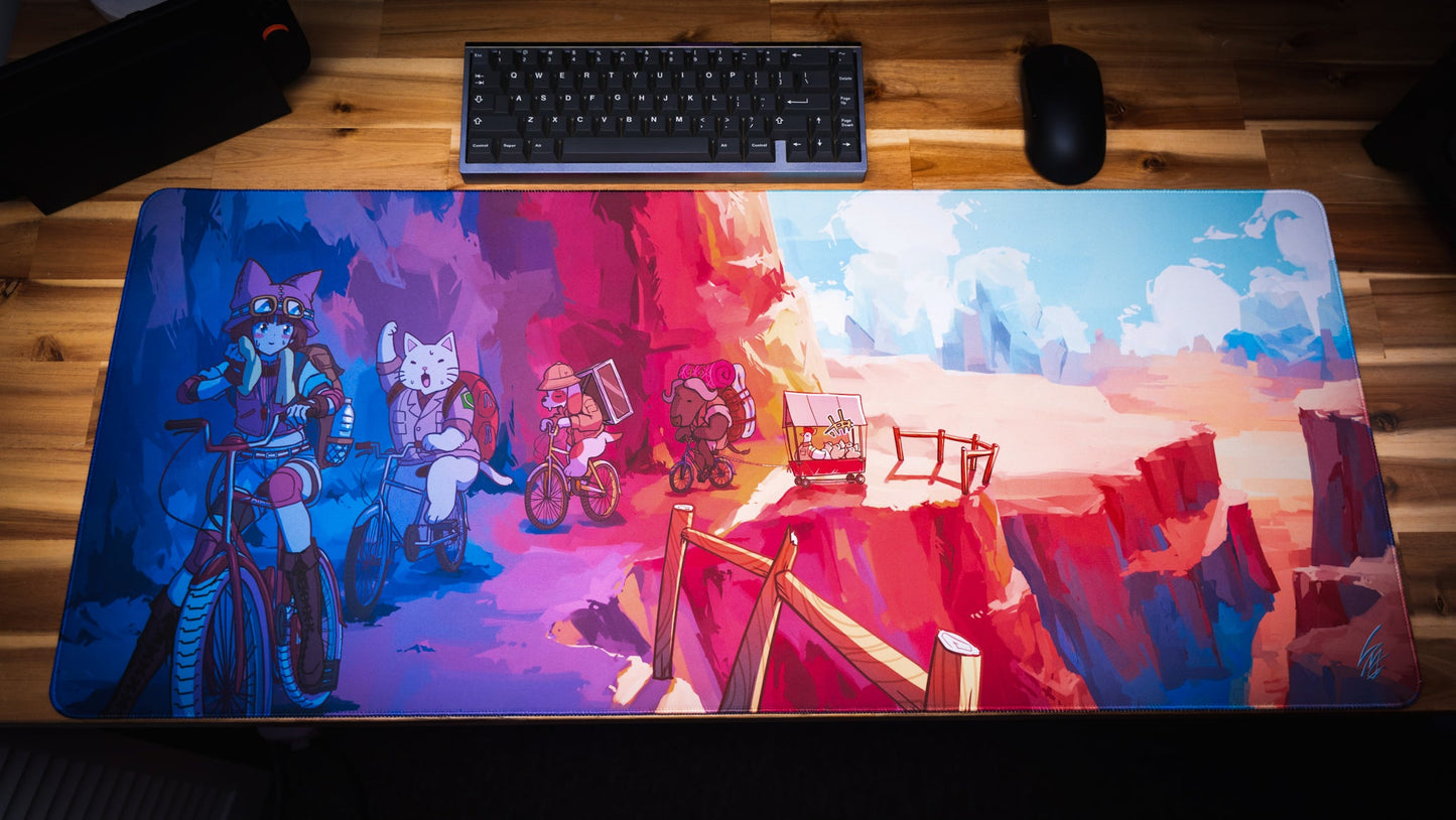 "Meowtain Expedition" — Catscapades Deskmat