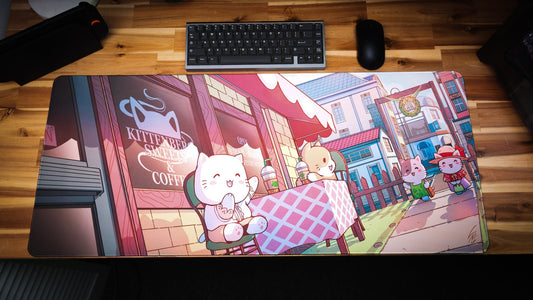 "Kittenberg Cafe" — Kawaii Deskmat