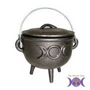 Cast Iron Cauldron - Triple Moon 4 1/2"