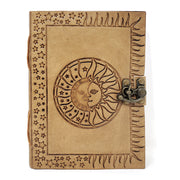 Celestial Leather Journal with Latch Closure