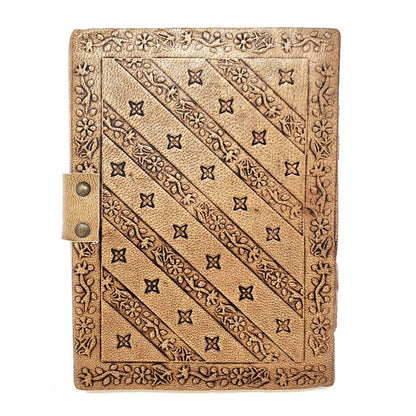 Celestial Leather Journal with Latch Closure