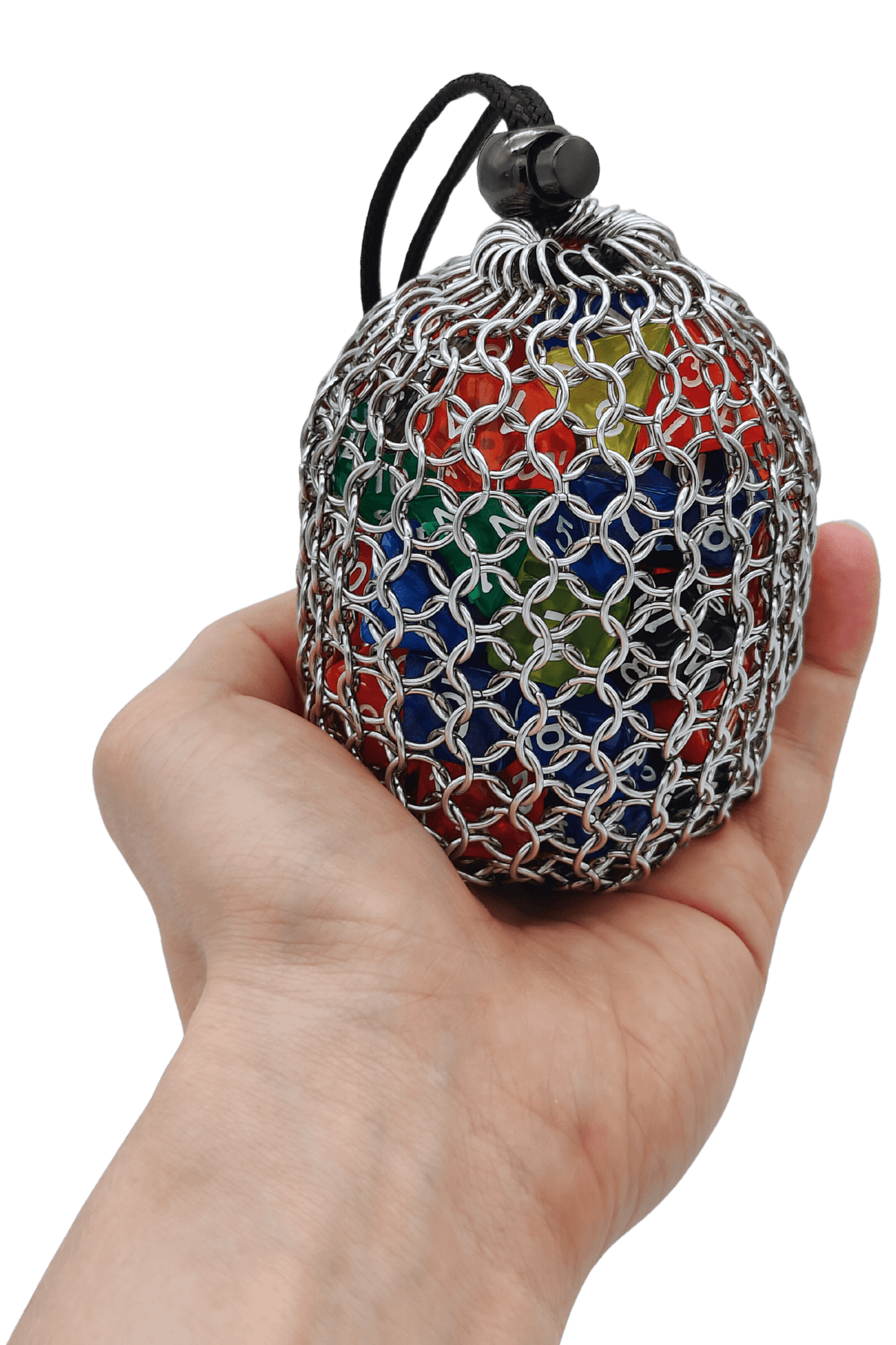 Chainmail DND Dice Bag – Handmade Metal Medieval Dice Pouch for D&D RPG