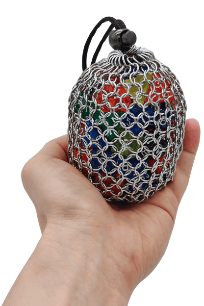 Chainmail DND Dice Bag – Handmade Metal Medieval Dice Pouch for D&D RPG
