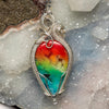 Chakra Agate Crystal Wire Wrap Pendant Copper Stone