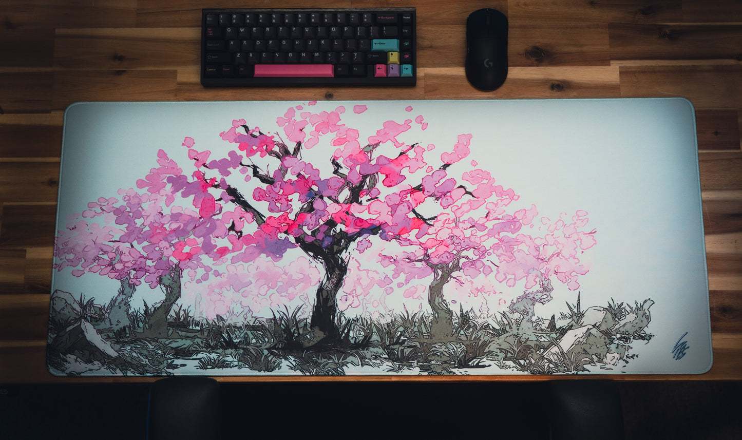 "Sacred Tree" — Cherry Blossom Deskmat