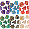 Giant Fighter Pearl Dice (7) with Gold Numbers JUMBO Dice Set (Available in Several Colors)
