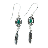 Concho Native Earrings with Turquoise