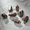 Cool dnd dice: unique metal bullet-shaped polyhedron RPG dice set