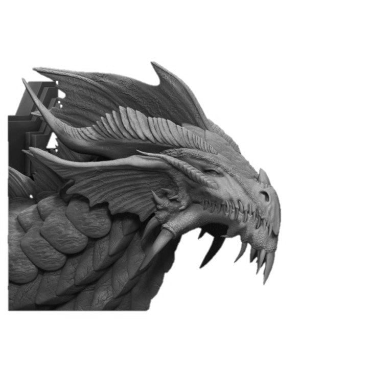 Copper Metallic Dragon Wall-Mountable Bust