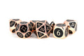 Copper with Black Enamel 16mm Polyhedral Dice Set