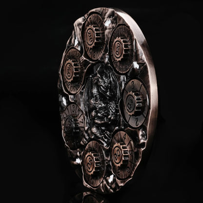 Unique Dice Spinner: 7-in-1 Metal 3D Relief Dragon DND Roulette Dice Spinner