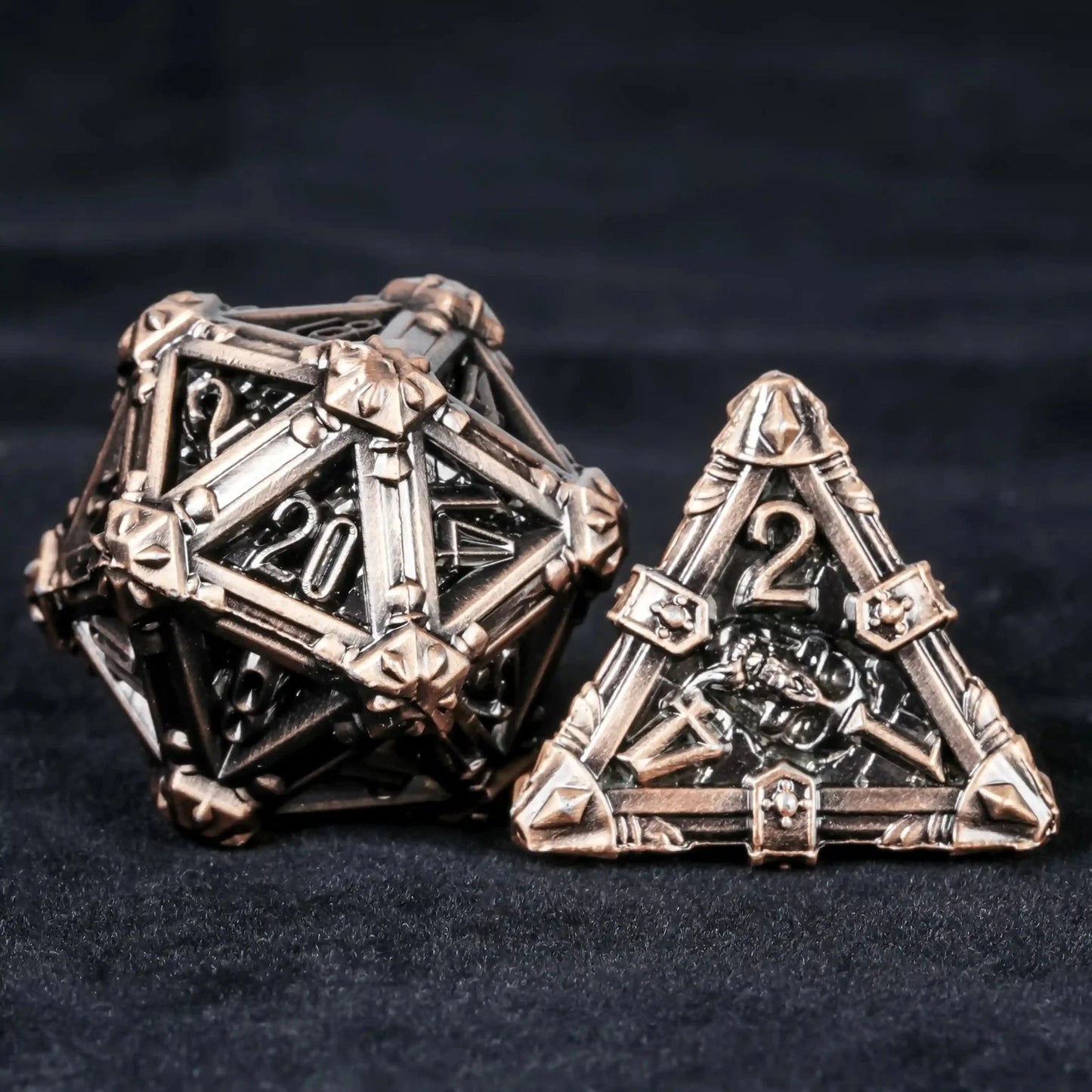 DND Dice - Skull Series Metal Dice Set