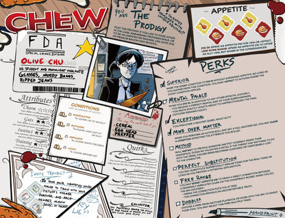 CHEW: Character Menus – RPG Playbook Sheets for CHEW the Roleplaying Game