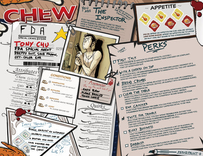 CHEW: Character Menus – RPG Playbook Sheets for CHEW the Roleplaying Game