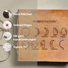 Moon Phases 7x7 Artists Embossed Leather Journal