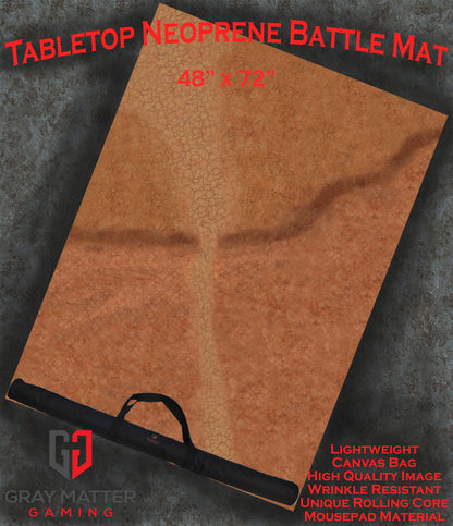 Cracked Earth Neoprene Battle Mat – Tabletop Wargaming & RPG Play Mat