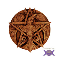 Crescent Raven Pentacle Plaque