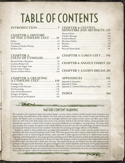 Call of Cthulhu: Cults of Cthulhu