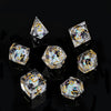 Black purple ears and big eyes cute cat resin DND dice set