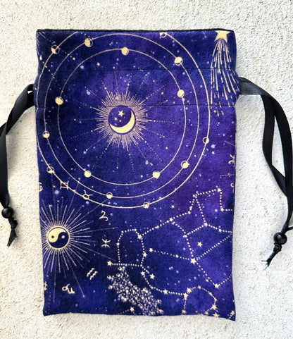 Purple Constellation Tarot Card Bag – Witchy Gift for Tarot Readers & Astrology Lovers