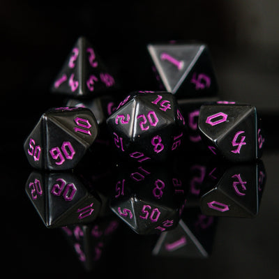 Dark Cathedral Purple Acrylic Dice Set