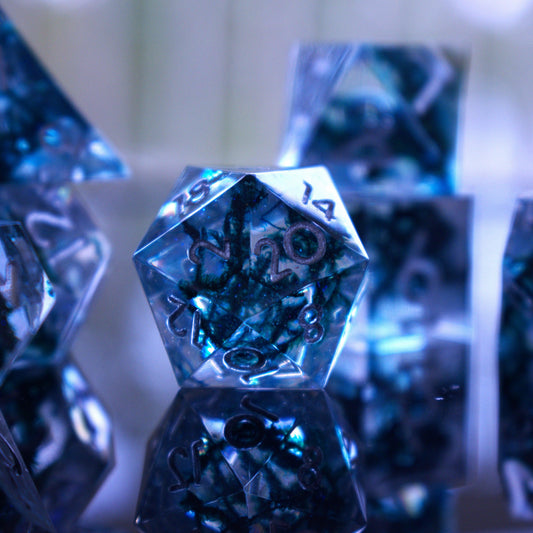 Dark Tide Sharp-Edged Resin RPG Dice Set