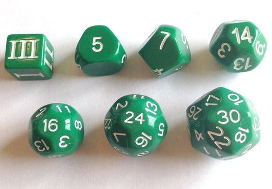 DCC Special 7 Dice Set - Green