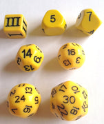 DCC Special 7 Dice Set - Yellow