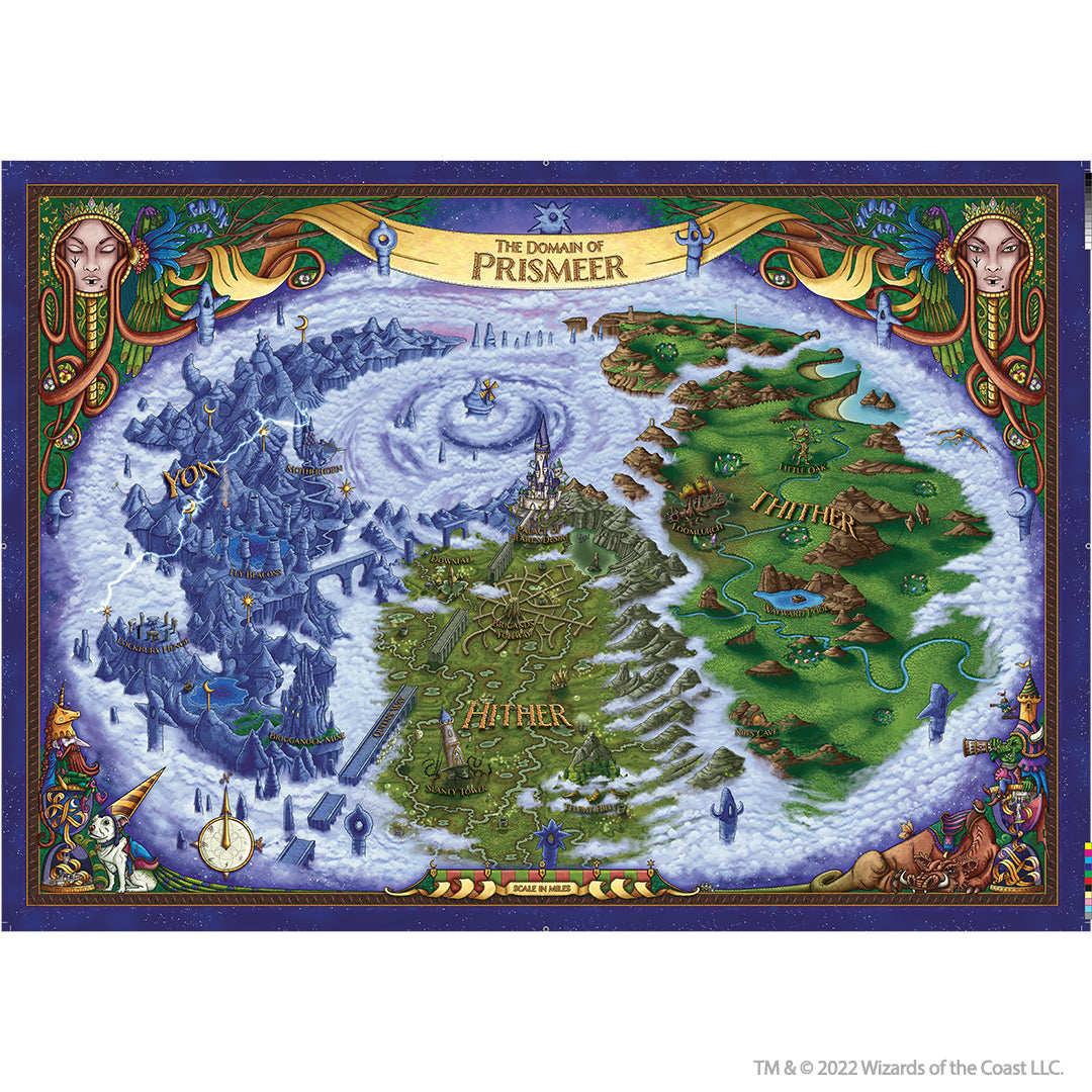 D&D: Icons of the Realms - The Domain of Prismeer and The Witchlight Carnival Wall Map