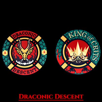 Draconic Descent Dice Set | Dragon D&D Dice by Revenant Foundry