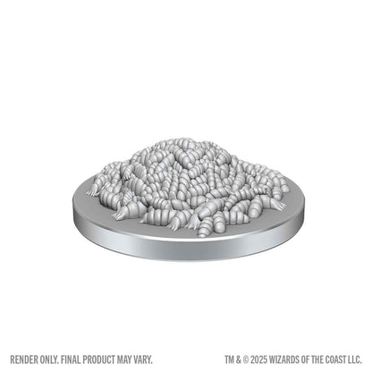 D&D: Nolzur's Marvelous Unpainted Miniatures - Swarm of Rot Grubs and Rot Grub Victim